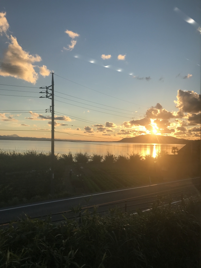 鉄道乗車記録の写真:車窓・風景(3)        「夕陽の宍道湖！」