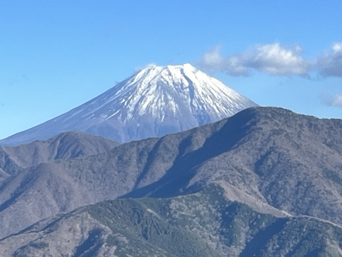 鉄道乗車記録の写真:旅の思い出(3)        「身延山山頂から見た富士山。ロープウェイであっという間。」