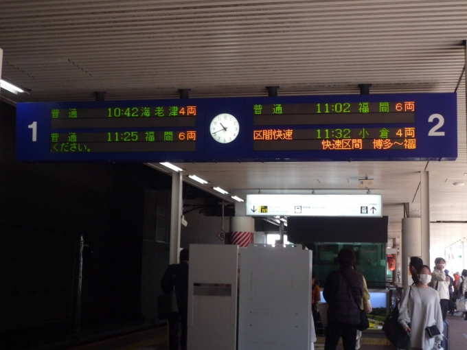 鉄道乗車記録の写真:駅舎・駅施設、様子(7)     「博多駅1・2番線発車標。」