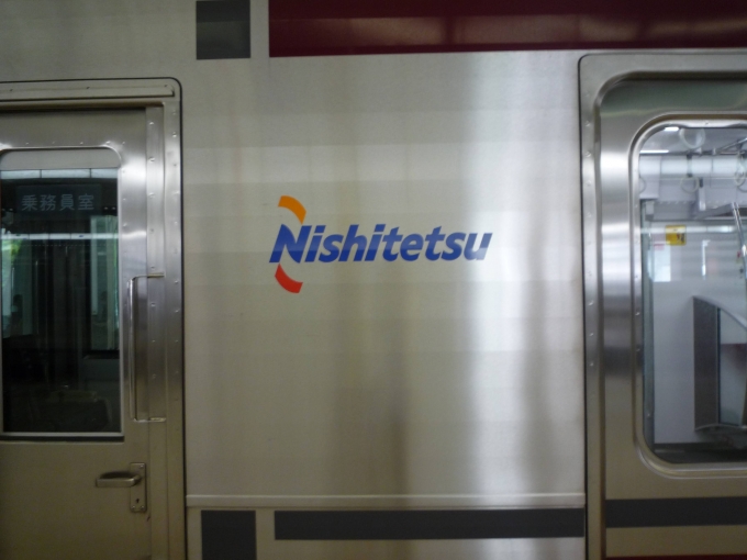 鉄道乗車記録の写真:列車・車両の様子(未乗車)(23)        「9000系のNishitetsuロゴ。」
