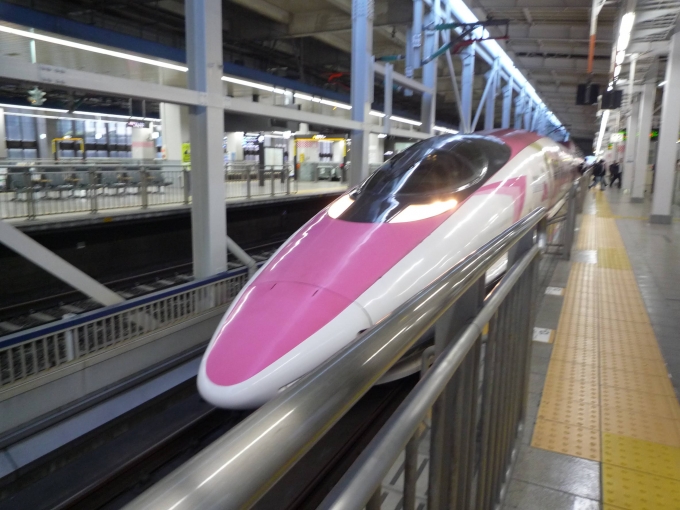 鉄道乗車記録の写真:列車・車両の様子(未乗車)(2)        「偶然、ハローキティ新幹線が!」