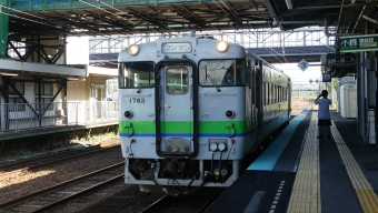 岩見沢駅から追分駅の乗車記録(乗りつぶし)写真