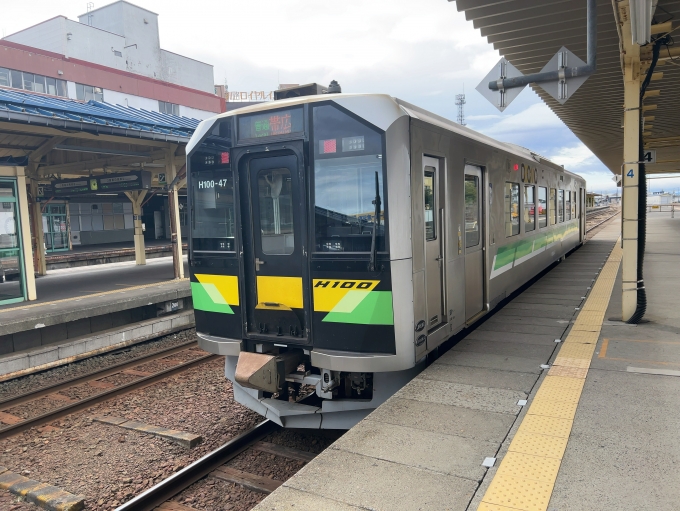 鉄道乗車記録の写真:乗車した列車(外観)(1)          「JR根室本線　釧路駅
帯広行き普通列車2526D
H100-47」