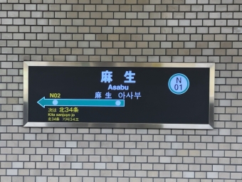 大通駅から麻生駅の乗車記録(乗りつぶし)写真