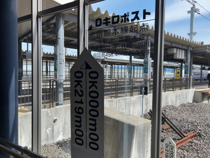 鉄道乗車記録の写真:旅の思い出(4)     「JR函館本線　函館駅　0キロポスト」
