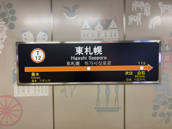 鉄道看板札幌行ー稚内行　（一枚表裏） 札幌市営地下鉄 東西線 鉄道乗車記録(乗りつぶし) | レイルラボ