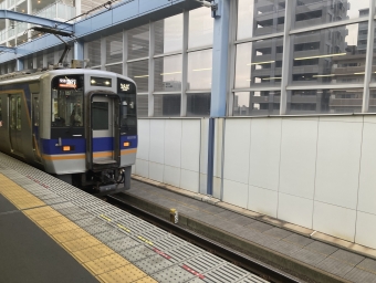 泉大津駅から難波駅の乗車記録(乗りつぶし)写真