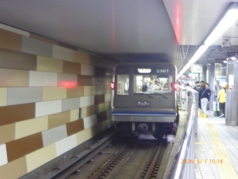 肥後橋駅から本町駅の乗車記録(乗りつぶし)写真