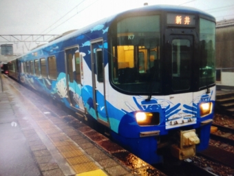 市振駅から直江津駅の乗車記録(乗りつぶし)写真