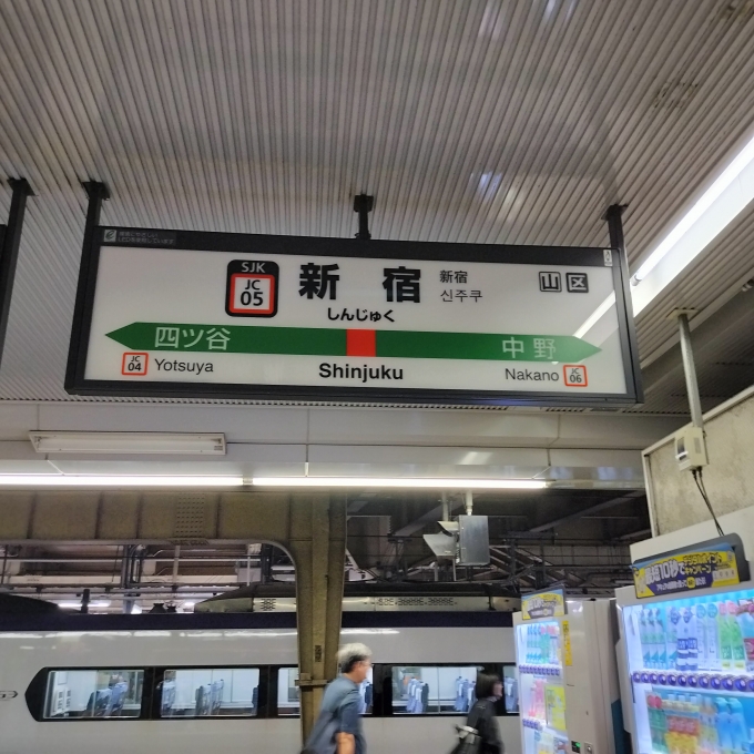 鉄道乗車記録の写真:駅名看板(1)        「中央快速ホーム」