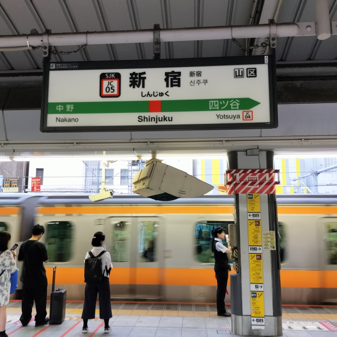 鉄道乗車記録の写真:駅名看板(4)        「中央快速ホーム」
