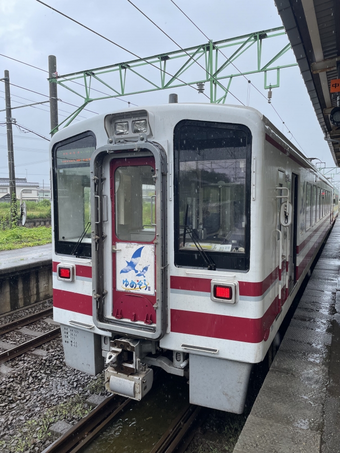 鉄道乗車記録の写真:乗車した列車(外観)(1)        「犀潟発六日町行」