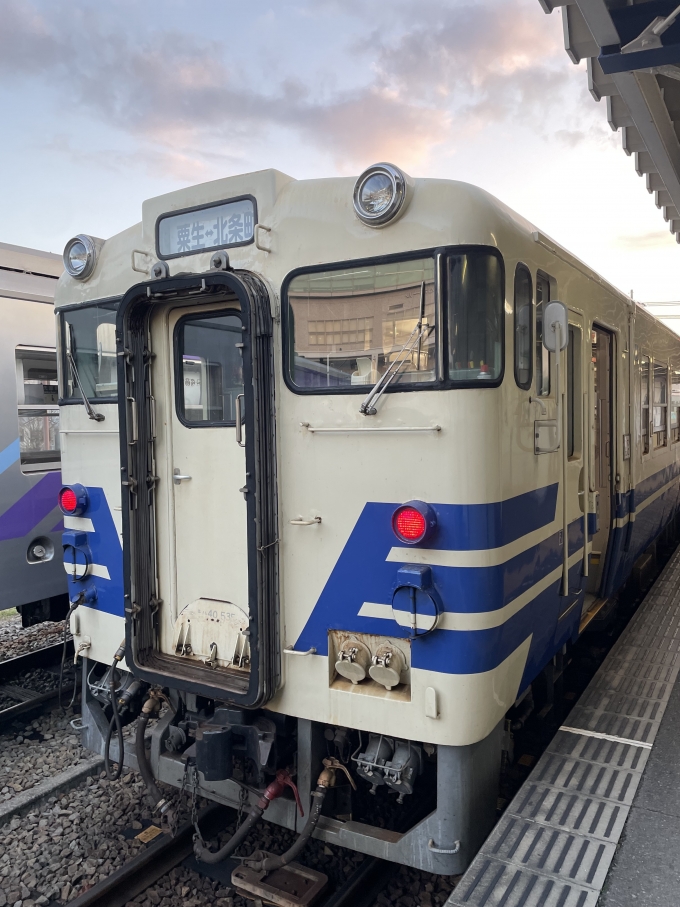 鉄道乗車記録の写真:乗車した列車(外観)(1)        「粟生発北条町行

帰りも同じ車両」
