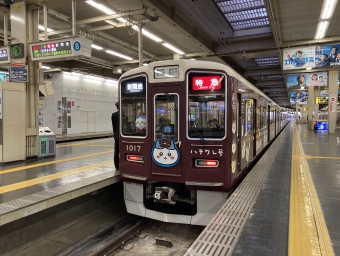 園田駅から大阪梅田駅の乗車記録(乗りつぶし)写真