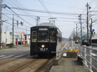 新能町停留場から高岡駅停留場の乗車記録(乗りつぶし)写真