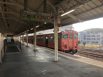 下関駅から小串駅の乗車記録(乗りつぶし)写真