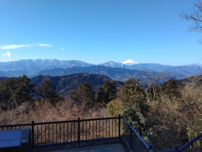 鉄道乗車記録の写真:旅の思い出(3)        「高尾山山頂から富士山。」