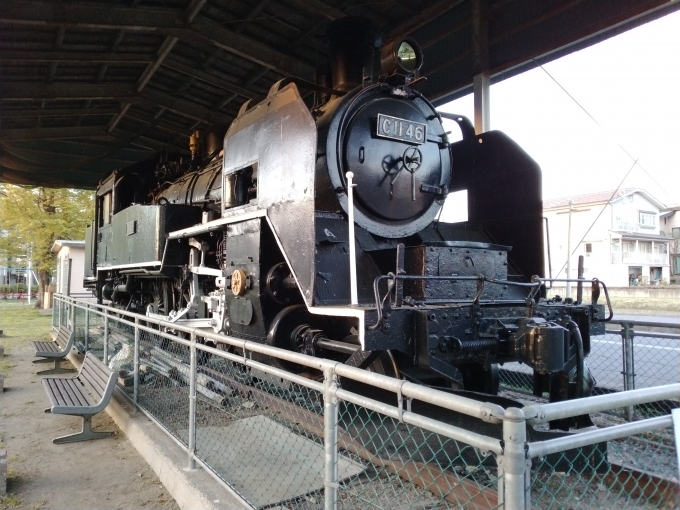 鉄道乗車記録の写真:列車・車両の様子(未乗車)(1)        「C11-46。
小出上ノ原児童公園に保存されている。」