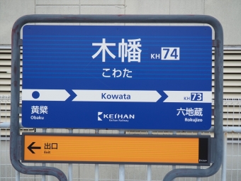 木幡駅から中書島駅の乗車記録(乗りつぶし)写真
