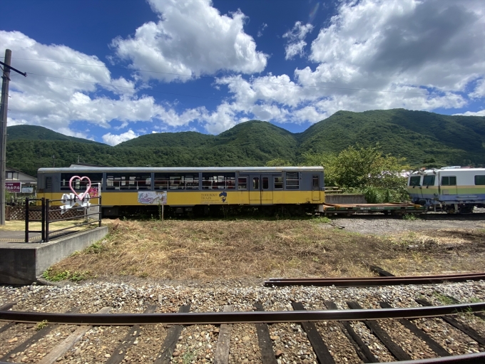 鉄道乗車記録の写真:列車・車両の様子(未乗車)(10)        「芦ノ牧温泉駅に留置されているトロッコ列車」