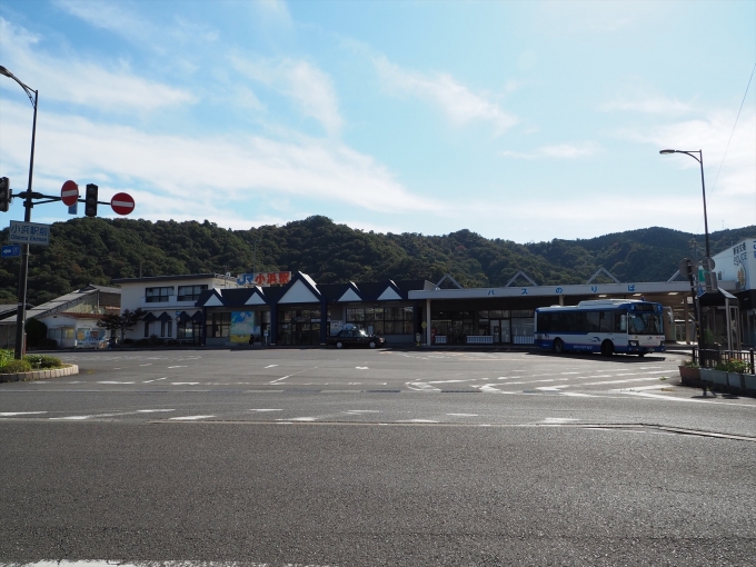鉄道乗車記録の写真:駅舎・駅施設、様子(1)          「西日本JRバスが小浜と近江今津を結んでいる。
」