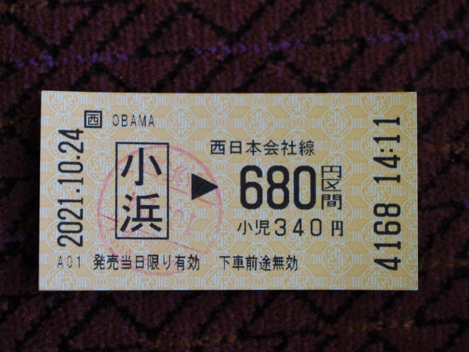 鉄道乗車記録の写真:きっぷ(5)        「切符を買って乗車」