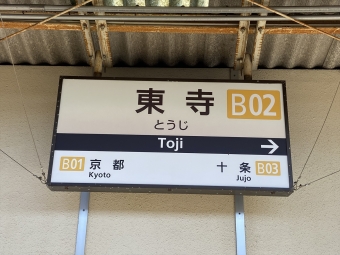 東寺駅 写真:駅名看板