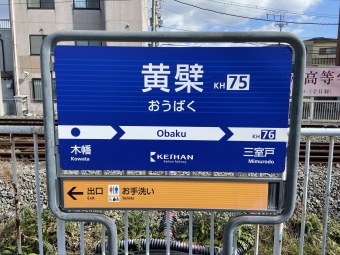 中書島駅から黄檗駅の乗車記録(乗りつぶし)写真