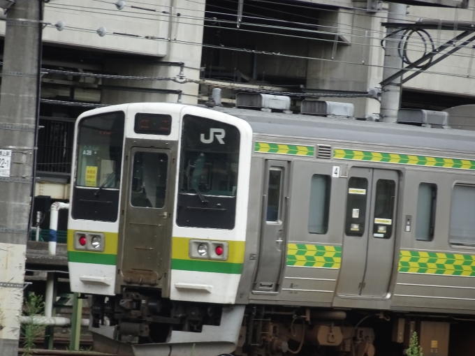 鉄道乗車記録の写真:列車・車両の様子(未乗車)(1)          「高崎にて矢絣模様の211系を発見！
思わぬ収穫でした～」