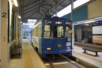 上熊本駅前停留場から辛島町停留場の乗車記録(乗りつぶし)写真