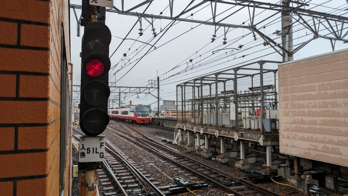 鉄道乗車記録の写真:列車・車両の様子(未乗車)(17)        「名鉄1200系パノラマsuperが来ました。写真から見て、Bタイプのようです。」