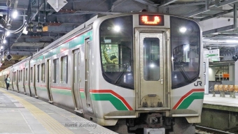 仙台駅から北山形駅の乗車記録(乗りつぶし)写真