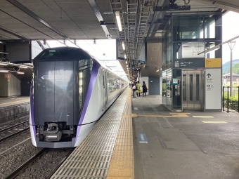 石和温泉駅から新宿駅の乗車記録(乗りつぶし)写真