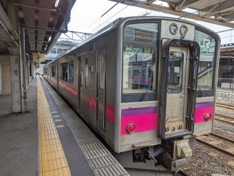 秋田駅から酒田駅の乗車記録(乗りつぶし)写真