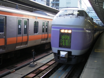 新宿駅から松本駅の乗車記録(乗りつぶし)写真