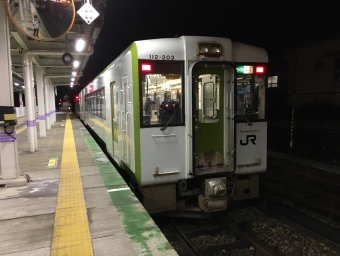 米沢駅から新潟駅の乗車記録(乗りつぶし)写真