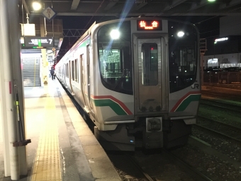 山形駅から東北福祉大前駅の乗車記録(乗りつぶし)写真