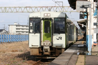 今泉駅から坂町駅の乗車記録(乗りつぶし)写真
