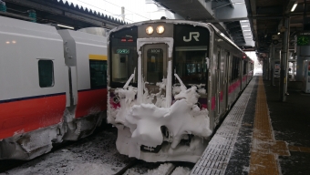 秋田駅から横手駅の乗車記録(乗りつぶし)写真