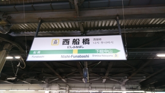 船橋駅から新宿駅の乗車記録(乗りつぶし)写真