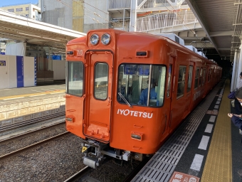 松山市駅から古町駅の乗車記録(乗りつぶし)写真