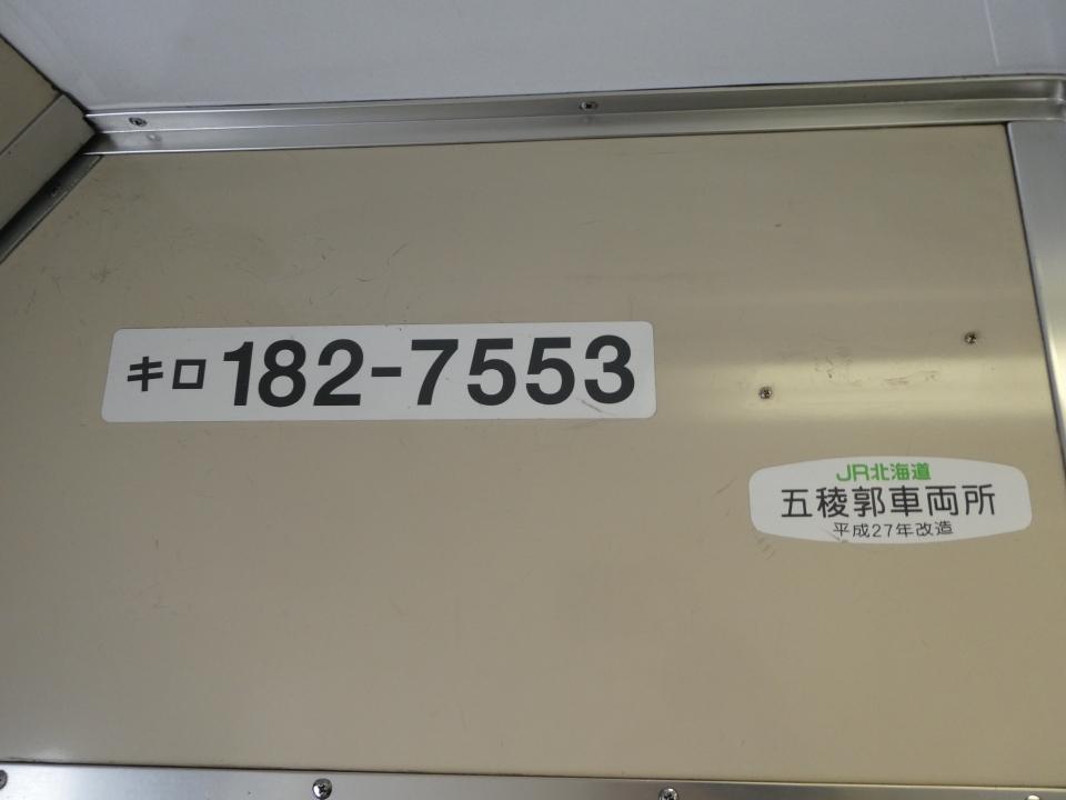 鉄道乗車記録「函館駅から札幌駅」車両銘板の写真(5) by mapboy 撮影日時:2018年02月10日