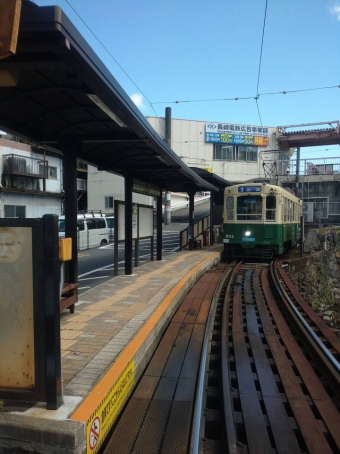 崇福寺停留場から長崎駅前停留場の乗車記録(乗りつぶし)写真