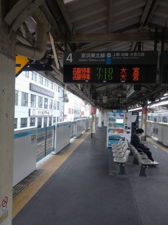 御徒町駅から上野駅:鉄道乗車記録の写真