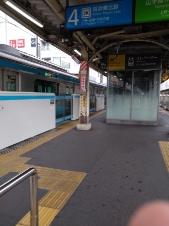 御徒町駅から上野駅の乗車記録(乗りつぶし)写真
