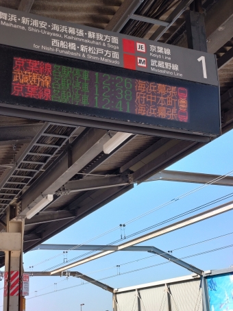 葛西臨海公園駅から市川塩浜駅の乗車記録(乗りつぶし)写真