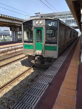 村山駅から山形駅の乗車記録(乗りつぶし)写真