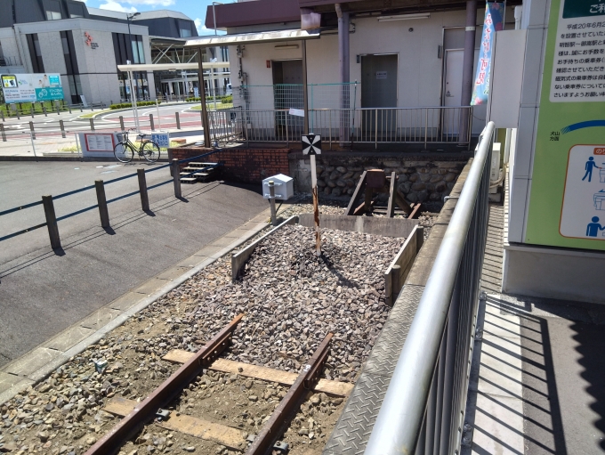鉄道乗車記録の写真:駅舎・駅施設、様子(1)        「車止め（１番線）」