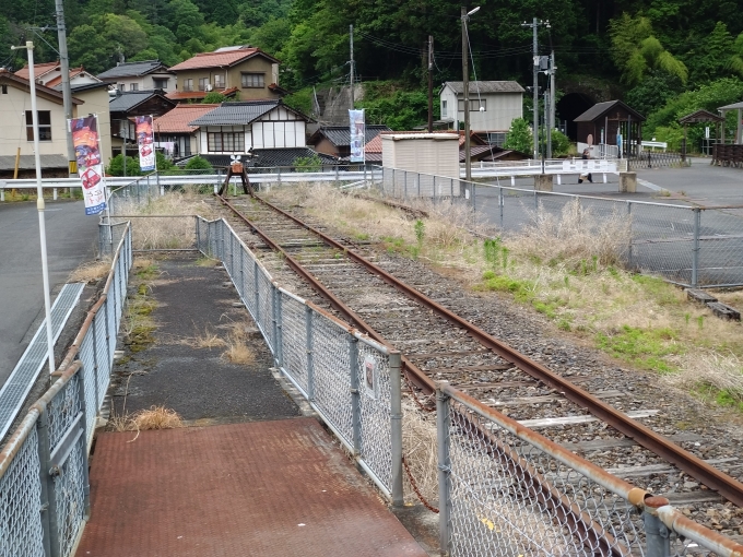 鉄道乗車記録の写真:駅舎・駅施設、様子(9)        「錦町駅車止め」