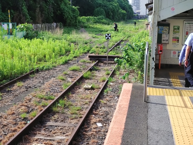 鉄道乗車記録の写真:駅舎・駅施設、様子(2)        「車止め」